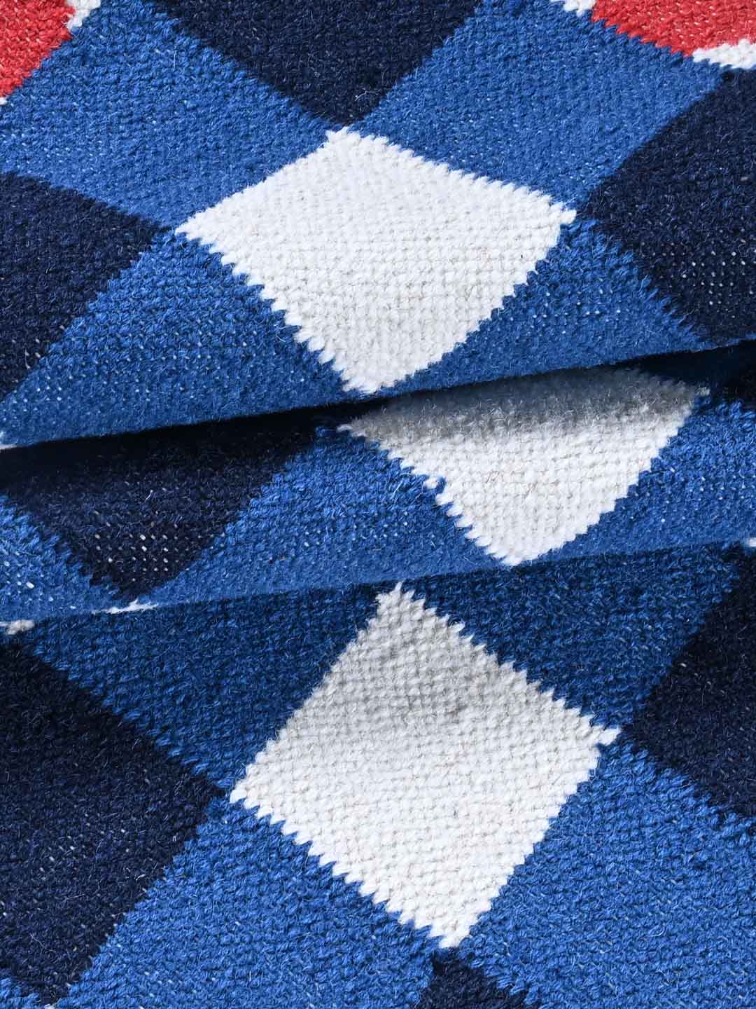 bluvia wool dhurrie close up