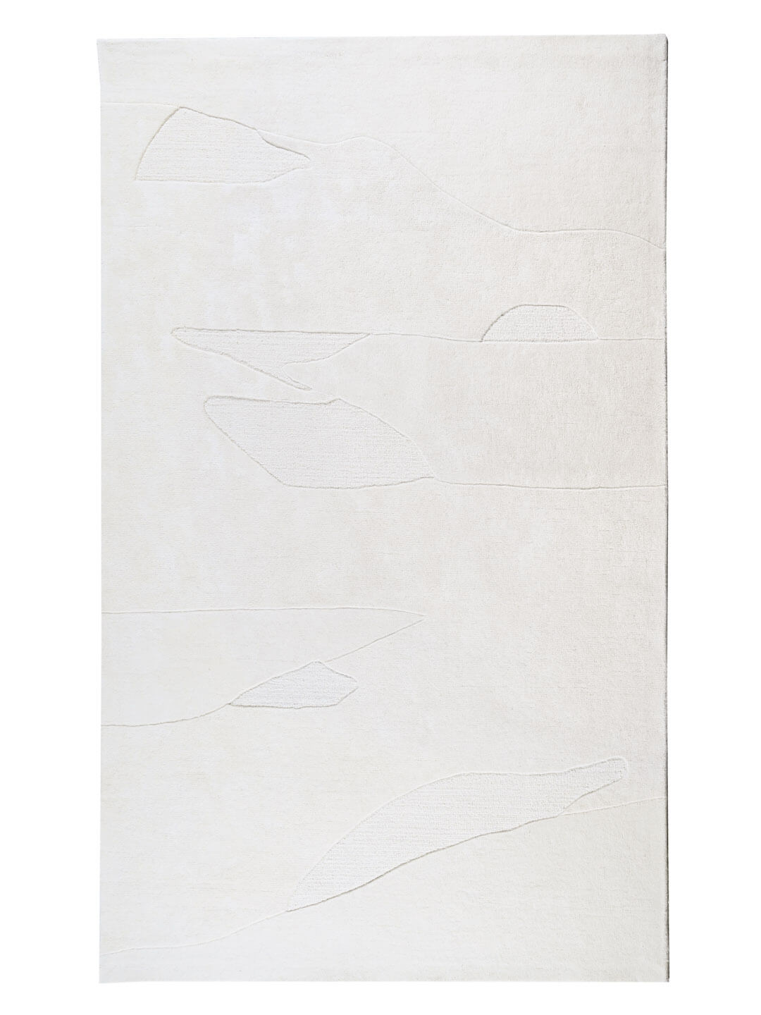 cozy white wool rug, hand tufted