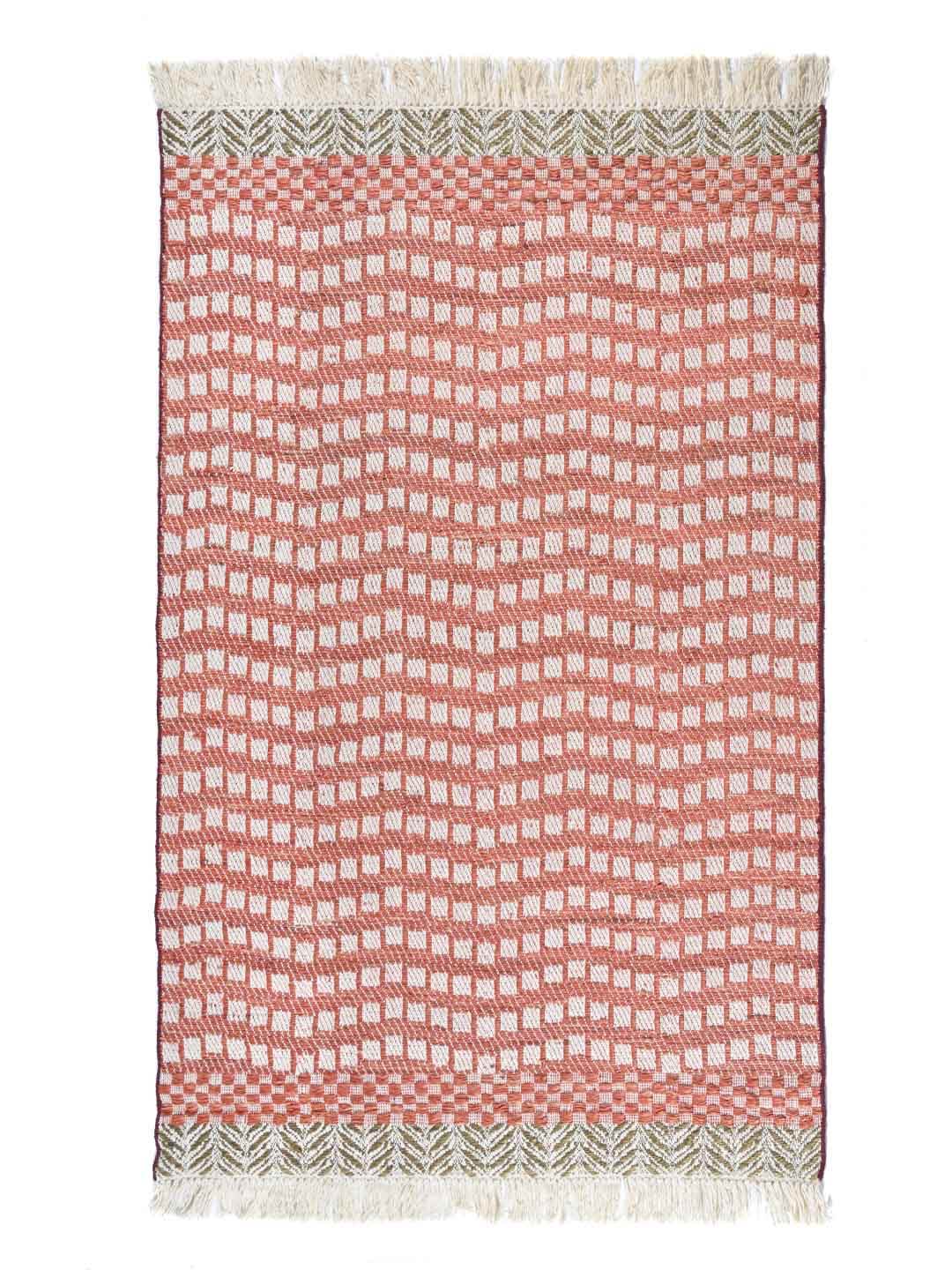 handwoven wool and jute carpet