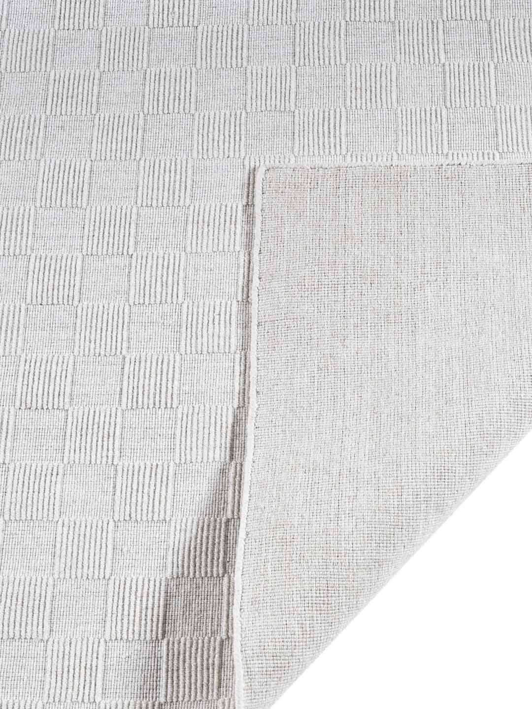 sea white wool rug, washable