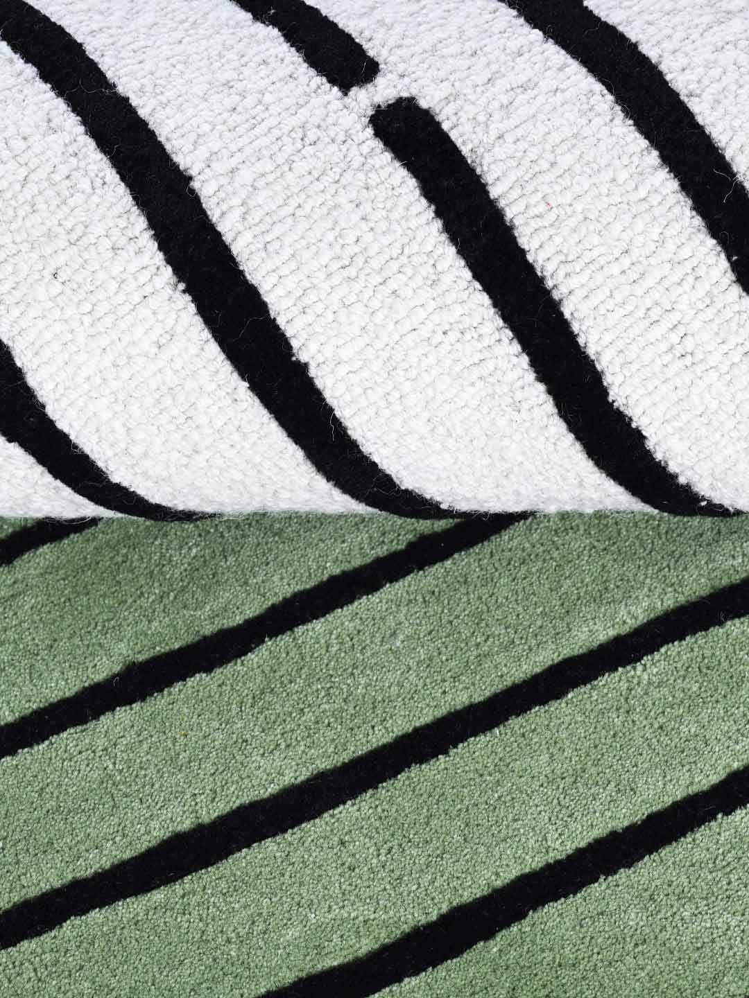round wool rug close up
