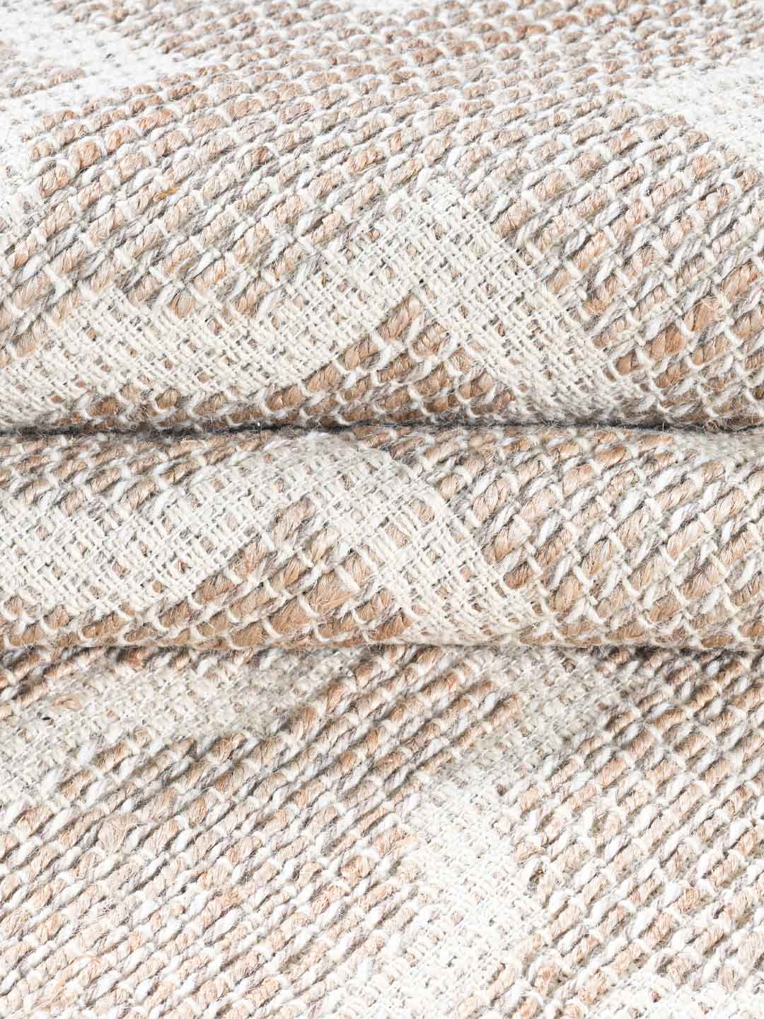 wool and jute rug close up
