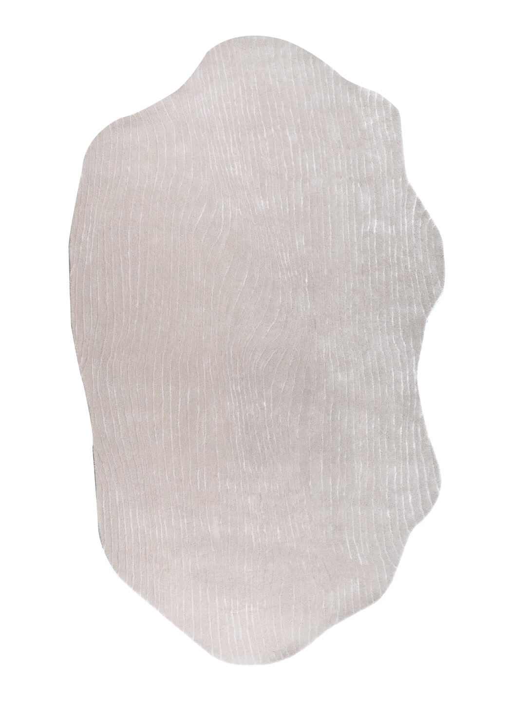 grey irregular shape hand tufted rug