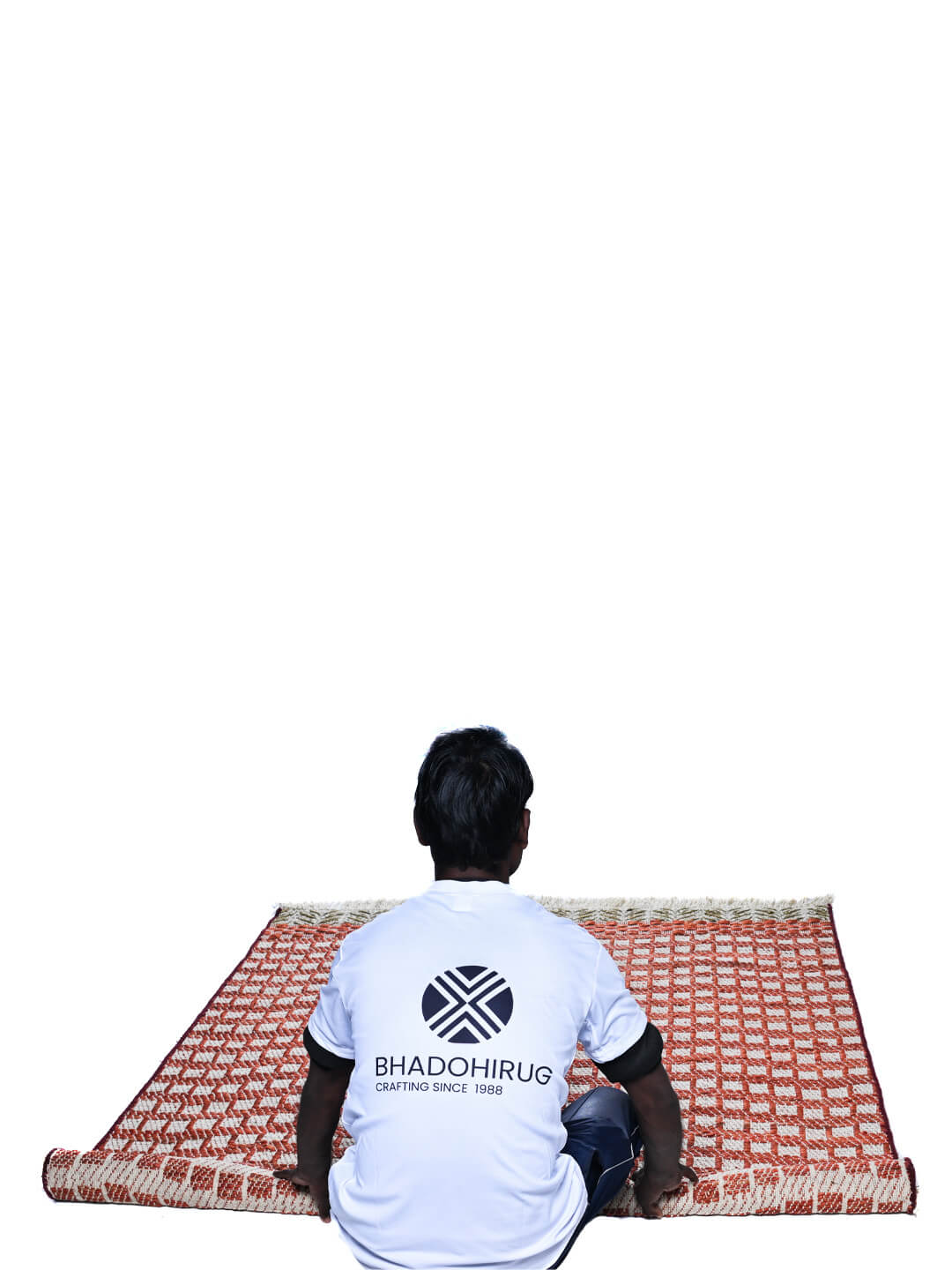 rolling hand woven rug