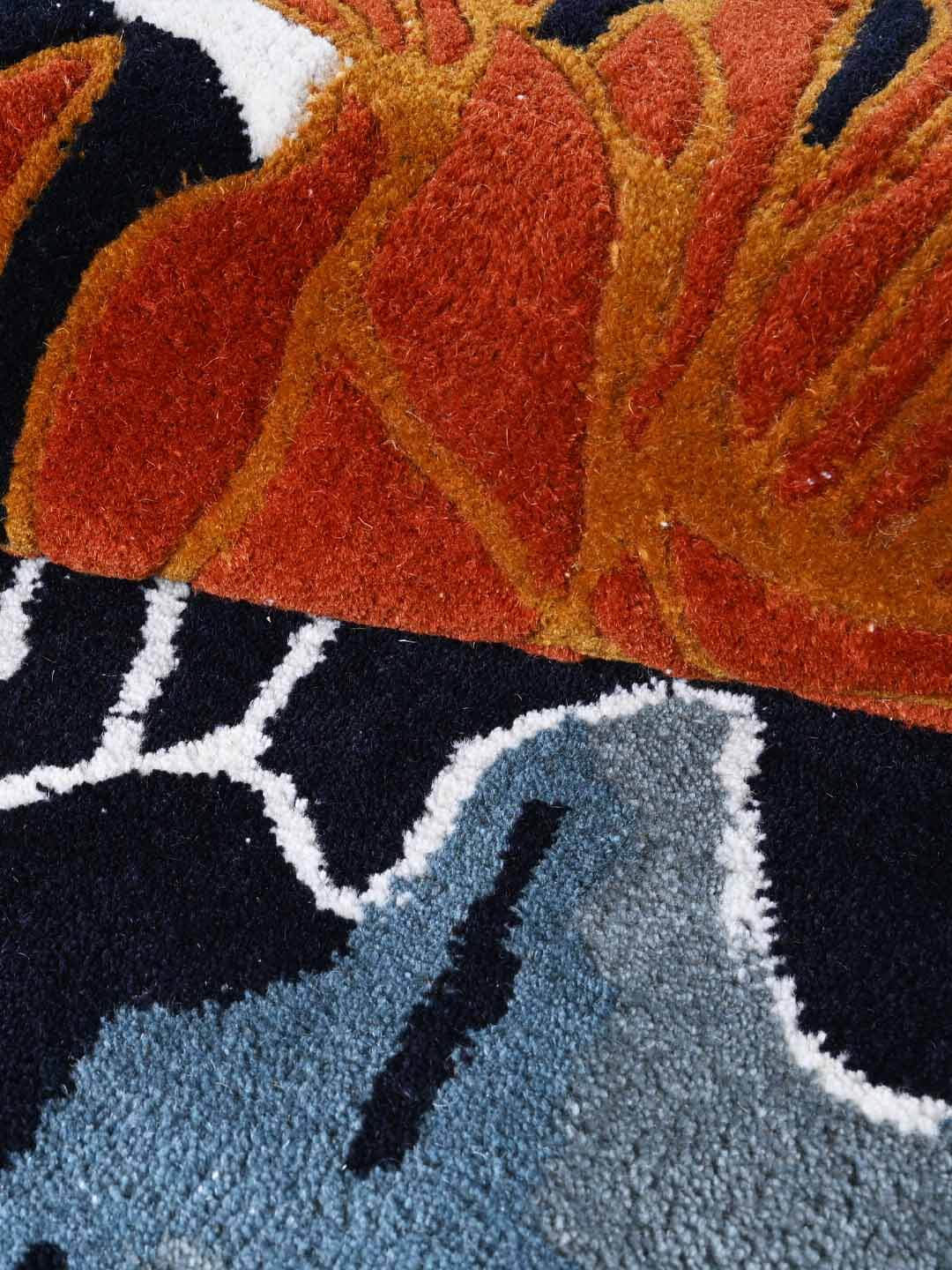 bloom tufted rug close up