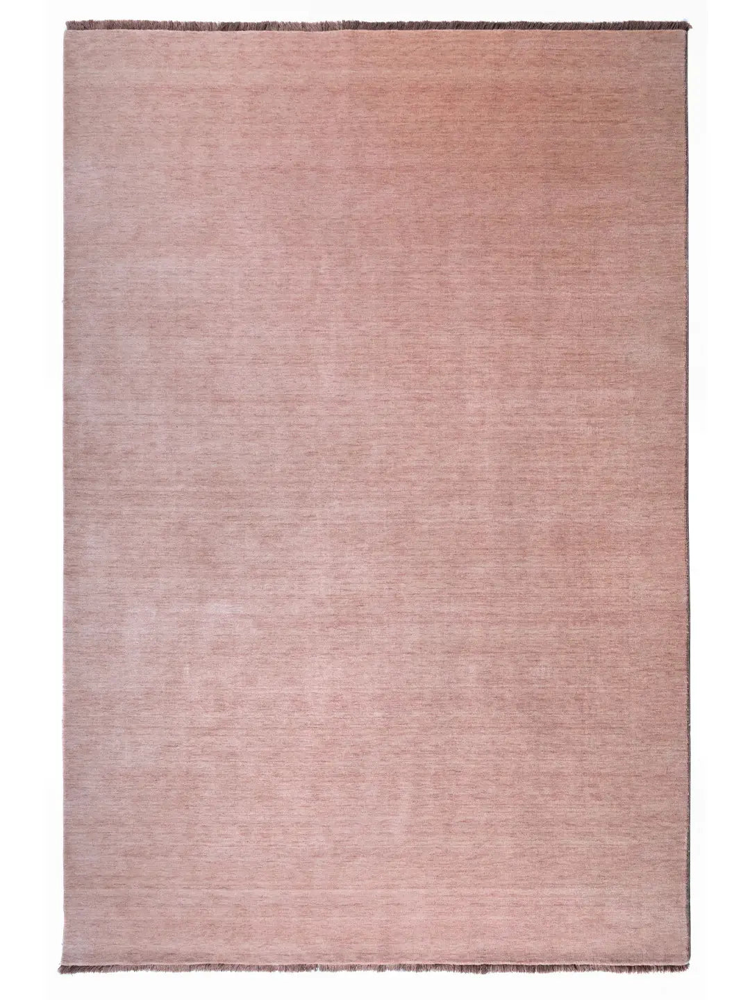 solid blush pink handloom wool rug
