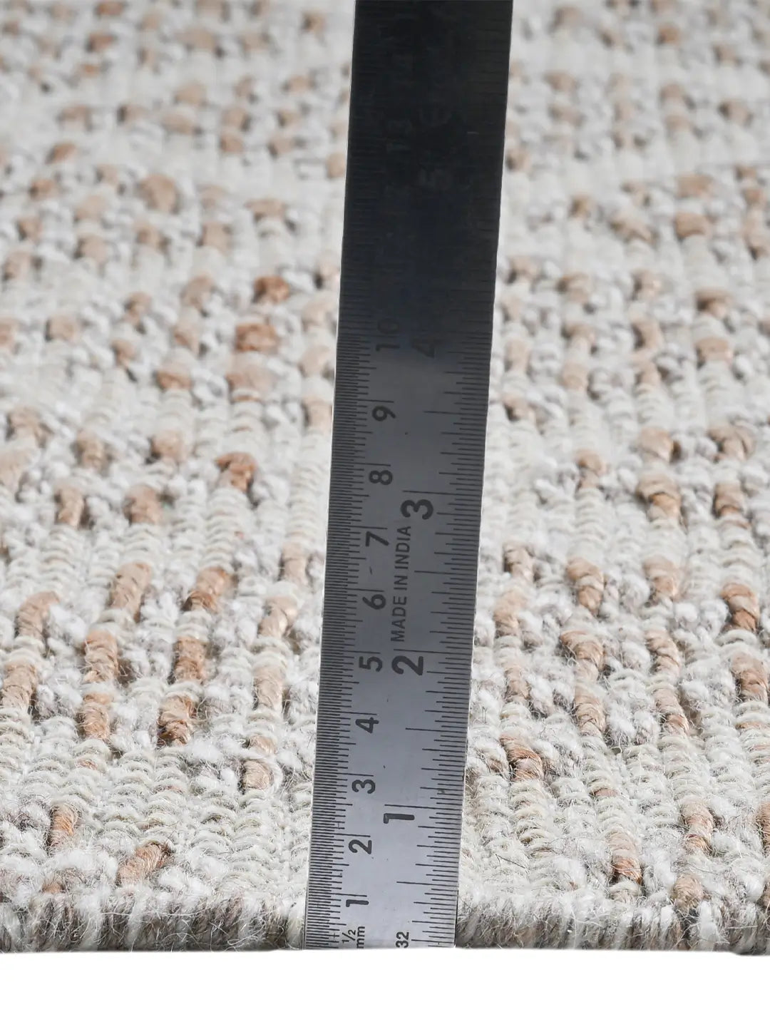pile height of a woven rug