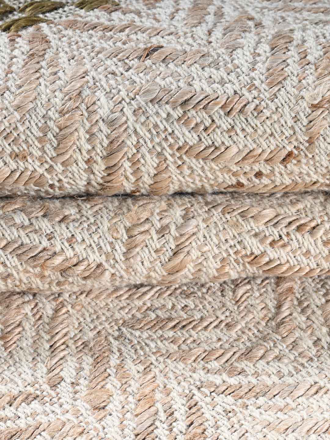Close-up of a textured woven carpet